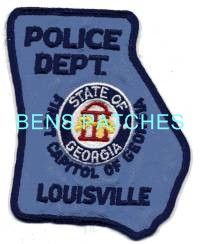 GEORGIA,LOUISVILLE POLICE 1 STATE SHAPED_wm